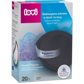 Кенпол Лактаційні прокладки Lovi Discreet Elegance 20 шт. чорні 19/611