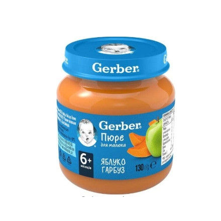 Фруктове пюре Gerber Яблуко і гарбуз, 130 г
