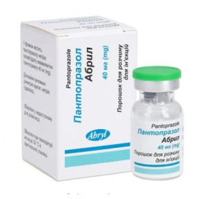 Пантопразол Абрил пор. д/р-ну д/ін. 40мг фл. №1