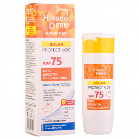 Крем детский HIRUDODERM (Гирудодерм) Sun Protect Solar Protect Kids солнцезащитный SPF75, 150 мл