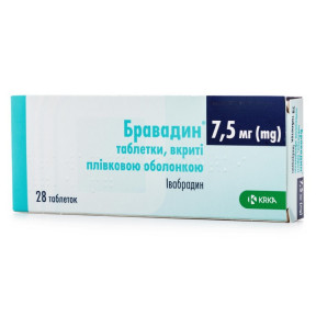 Бравадин таблетки по 7,5 мг, 28 шт.