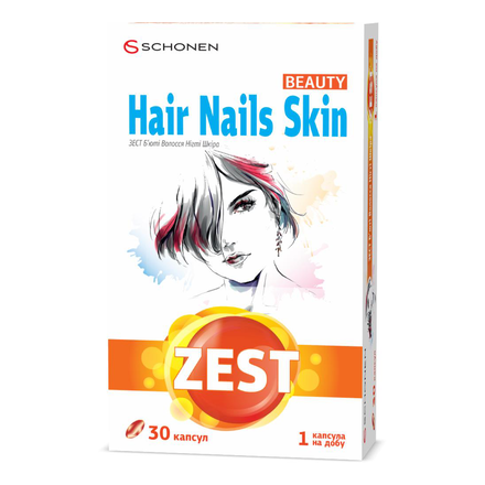 Зест б'юті волосся, нігті, шкіра капс. №30