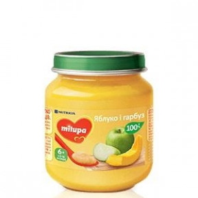 Мілупа пюре фруктове яблуко гарбуз 125г /1388