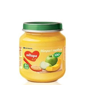 Мілупа пюре фруктове яблуко гарбуз 125г /1388