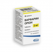 Варфарин Оріон табл.3мг №30