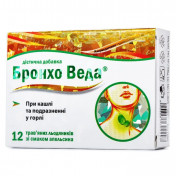 Бронхо Веда травяные леденцы апельсиновые, 12 шт.