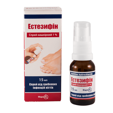 Естезифін розчин нашкірний проти грибкових інфекцій нігтів 1%, 15 мл