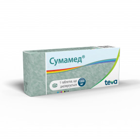 Сумамед диспергируемые таблетки 1000 мг, 1 шт.