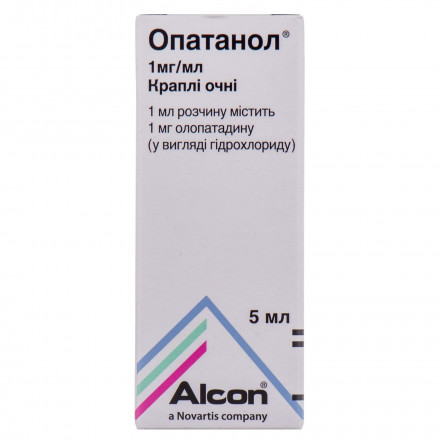 Опатанол краплі для очей 0,1%, 5 мл