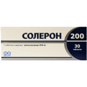 Солерон таблетки від шизофренії по 200 мг, 30 шт.