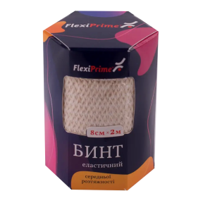 Бинт еласт. FlexiPrime®  8см*2.0м серед.розт.