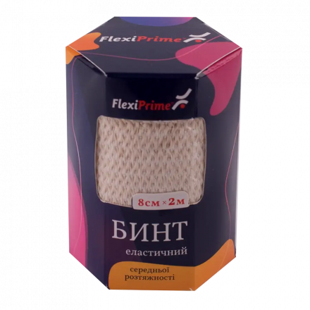 Бинт еласт. FlexiPrime®  8см*2.0м серед.розт.