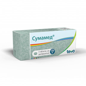 Сумамед диспергируемые таблетки 1000 мг, 3 шт.