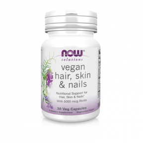 Вітаміни NOW Foods VEGAN HAIR, SKIN & NAILS краса та здоровя капс. №30 (19113381)