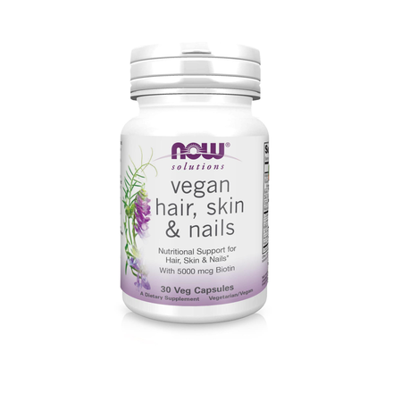 Вітаміни NOW Foods VEGAN HAIR, SKIN & NAILS краса та здоровя капс. №30 (19113381)