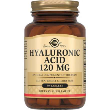 Солгар Гіалуронова кислота таблетки по 120 мг, 30 шт.