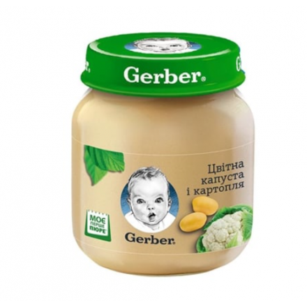 Овощное пюре Gerber Цветная капуста и картофель, 130 г