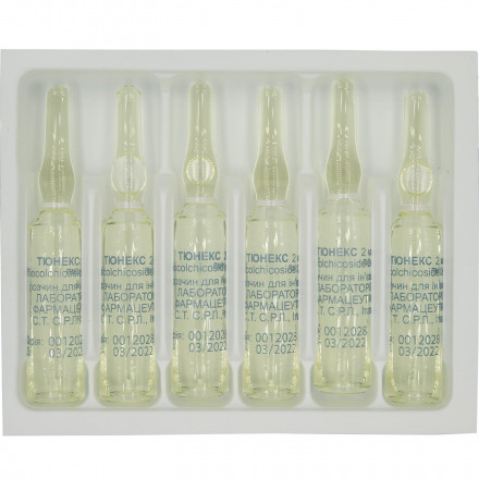 Тіонекс розчин для ін'єкцій по 2 мг/мл, в ампулах по 2 мл, 6 шт.