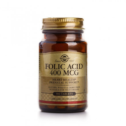 Солгар Фолиевая кислота таблетки, 100 шт.