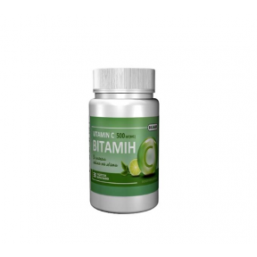 Вітамін С 500мг зі смаком лайм-м'ята таблетки №30 "DR.BAUER"