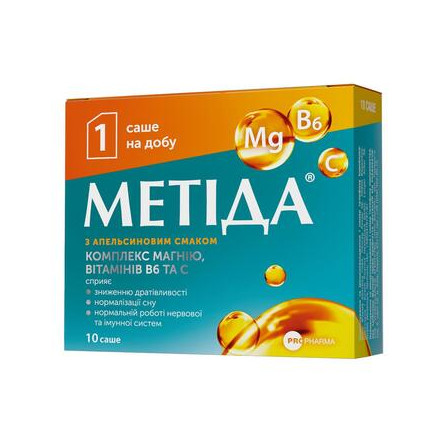 Метіда з апельсиновим смаком з підсолоджувачами пор. по 6 г №10 у саше