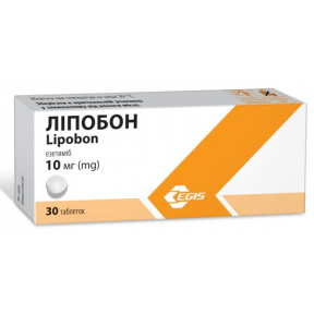 Ліпобон таблетки по 10 мг, 30 шт.