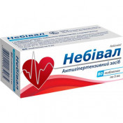 Небівал таблетки по 5 мг, 80 шт.