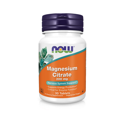 Вітаміни NOW Foods МАГНІЮ ЦИТРАТ 200мг табл. №30