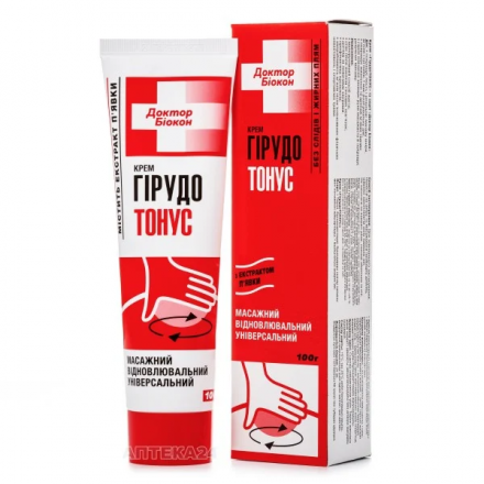 Гирудотонус массажный восстанавливающий крем, 100 г - Доктор Биокон