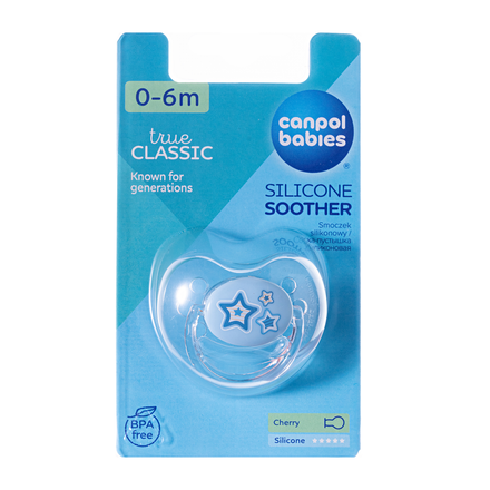 Кенпол пустушка силіконова кругла 0-6 міс. newborn baby 22/562