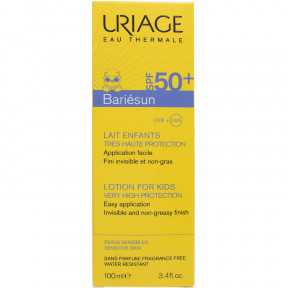 Молочко для детей солнцезащитное Uriage Bariesun без ароматизаторов, SPF 50+, 100 мл