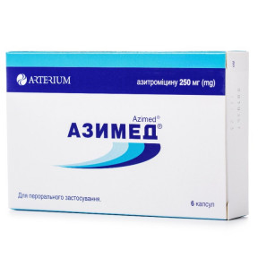 Азимед антибіотик у капсулах по 250 мг, 6 шт.