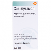 Сальбутамол 100мкг/200 доз 10мл імп аер. №1