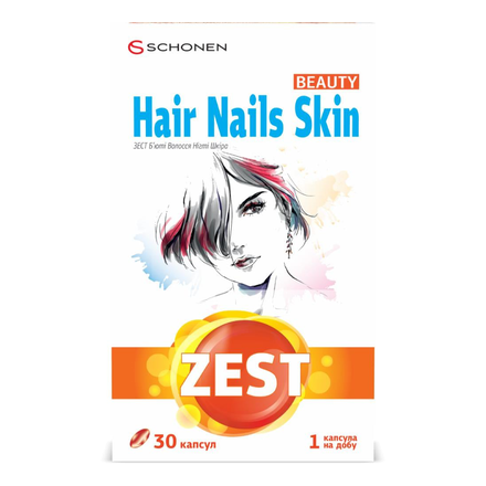 Зест б'юті волосся, нігті, шкіра капс. №30