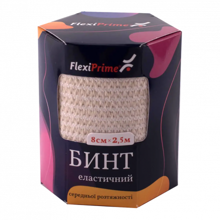 Бинт еласт. FlexiPrime®  8см*2.5м серед.розт.