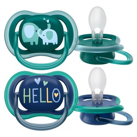 Avent пустушка  Ultra Air з малюн. 2шт 18міс+ для хлопч. SCF349/11