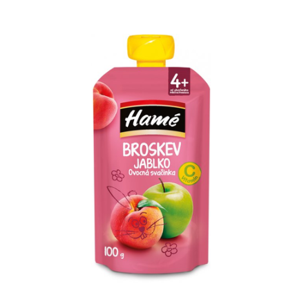 Хаме пюре пауч Яблуко-Персик 100г