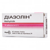 Діазолін таблетки по 0,1 г, 10 шт.