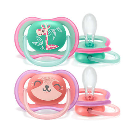 Авент пустушка ultra air з малюн.2шт 18міс+ для дівч. scf349/12