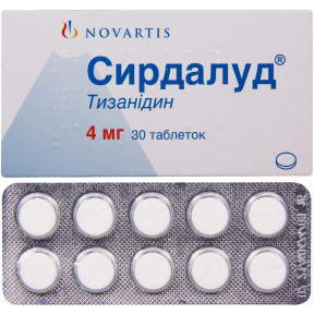 Сирдалуд таблетки по 4 мг, 30 шт.