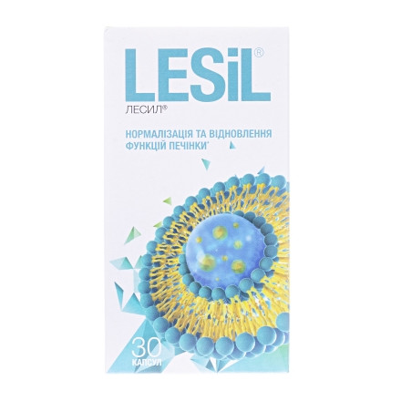 Лесил капсули для нормалізації та відновлення функцій печінки, 30 шт.