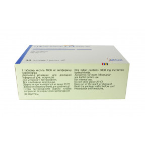 Глюкофаж XR таблетки по 1000 мг, 30 шт.