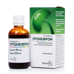 Уронефрон краплі по 50 мл у флак.