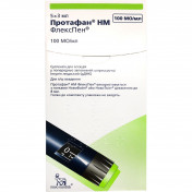 Протафан НМ Флекспен суспензия для инъекций по 3 мл в картридже, 100 МЕ/мл, 5 шт.