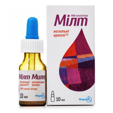 Мілт краплі назальні від закладенності носа, 10 мл