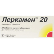 Леркамен таблетки від підвищеного тиску 20 мг, 28 шт.