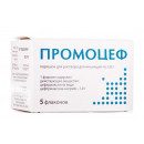 Промоцеф порошок для розчину для ін'єкцій по 1 г у флаконах, 5 шт.