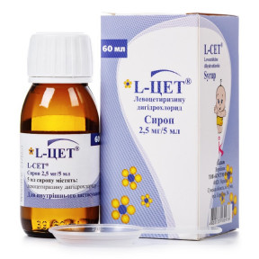 L-цет сироп від алергії по 2,5 мг/5 мл, 60 мл