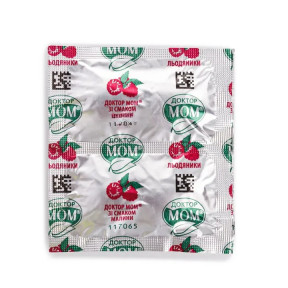 Лікар МОМ льодяники для горла зі смаком малини, 20 шт.