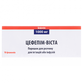 Цефепім -Віста.пор. д/ін 1000мг фл.№10